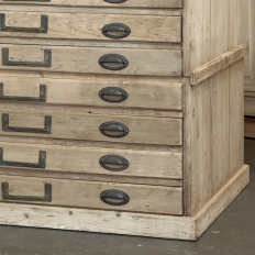 Antique French Stripped Pine Architect’s Map ~ Blueprint Cabinet