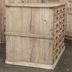 Antique French Stripped Pine Architect’s Map ~ Blueprint Cabinet