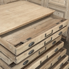 Antique French Stripped Pine Architect’s Map ~ Blueprint Cabinet