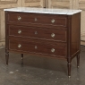 Louis XVI Mahogany Carrara Marble Top Commode