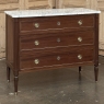 Louis XVI Mahogany Carrara Marble Top Commode