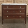 Louis XVI Mahogany Carrara Marble Top Commode