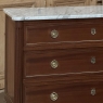 Louis XVI Mahogany Carrara Marble Top Commode