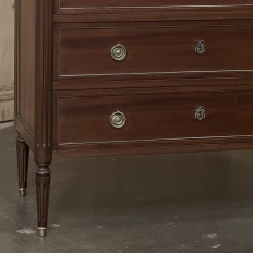 Louis XVI Mahogany Carrara Marble Top Commode