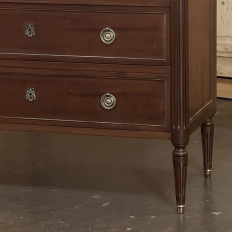Louis XVI Mahogany Carrara Marble Top Commode