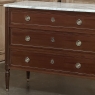 Louis XVI Mahogany Carrara Marble Top Commode