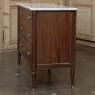Louis XVI Mahogany Carrara Marble Top Commode