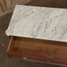 Louis XVI Mahogany Carrara Marble Top Commode