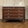 French Louis XVI Mahogany Commode with Carrara Marble Top