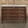 French Louis XVI Mahogany Commode with Carrara Marble Top