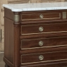 French Louis XVI Mahogany Commode with Carrara Marble Top