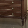 French Louis XVI Mahogany Commode with Carrara Marble Top