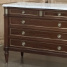 French Louis XVI Mahogany Commode with Carrara Marble Top