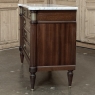 French Louis XVI Mahogany Commode with Carrara Marble Top