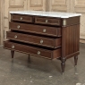 French Louis XVI Mahogany Commode with Carrara Marble Top