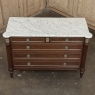 French Louis XVI Mahogany Commode with Carrara Marble Top