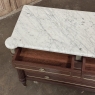French Louis XVI Mahogany Commode with Carrara Marble Top