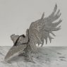 Pair French Silver Plated Brass Rooster Bookends ~ Decorative Figures