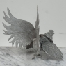 Pair French Silver Plated Brass Rooster Bookends ~ Decorative Figures