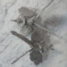 Pair French Silver Plated Brass Rooster Bookends ~ Decorative Figures