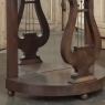 Empire Demilune Lyre Console in Mahogany with St. Anne Marble Top