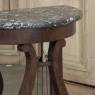 Empire Demilune Lyre Console in Mahogany with St. Anne Marble Top