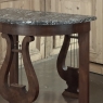 Empire Demilune Lyre Console in Mahogany with St. Anne Marble Top