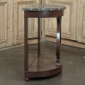 Empire Demilune Lyre Console in Mahogany with St. Anne Marble Top
