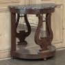Empire Demilune Lyre Console in Mahogany with St. Anne Marble Top