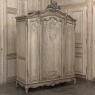 Antique Louis XV Style Stripped Oak Triple Door Armoire