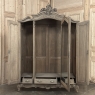 Antique Louis XV Style Stripped Oak Triple Door Armoire
