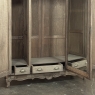 Antique Louis XV Style Stripped Oak Triple Door Armoire