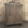 Antique Louis XV Style Stripped Oak Triple Door Armoire