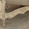 Antique Louis XV Style Stripped Oak Hand-Carved Bed