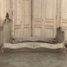 Antique Louis XV Style Stripped Oak Hand-Carved Bed
