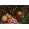 Early 19th Century Oil Painting on Canvas Mounted on Wood signed E. Chester