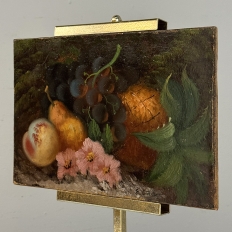 Early 19th Century Oil Painting on Canvas Mounted on Wood signed E. Chester