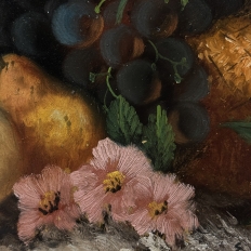 Early 19th Century Oil Painting on Canvas Mounted on Wood signed E. Chester