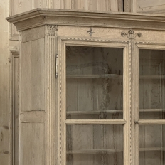 18th Century Louis XVI Inlaid Stripped Oak Bookcase ~ Bibliotheque
