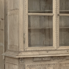 18th Century Louis XVI Inlaid Stripped Oak Bookcase ~ Bibliotheque