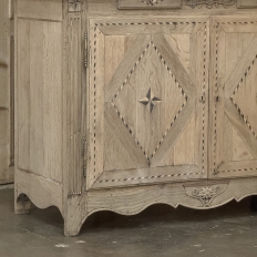 18th Century Louis XVI Inlaid Stripped Oak Bookcase ~ Bibliotheque