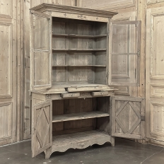 18th Century Louis XVI Inlaid Stripped Oak Bookcase ~ Bibliotheque