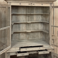 18th Century Louis XVI Inlaid Stripped Oak Bookcase ~ Bibliotheque