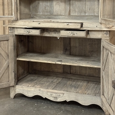 18th Century Louis XVI Inlaid Stripped Oak Bookcase ~ Bibliotheque