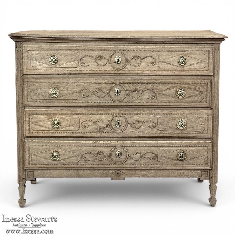 18th Century Liègeois Louis XVI Period Stripped Oak Commode
