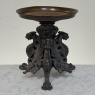 Pair of Renaissance Revival Bronze Rose Bowl ~ Pillar Candle Stands