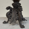 Pair of Renaissance Revival Bronze Rose Bowl ~ Pillar Candle Stands