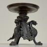 Pair of Renaissance Revival Bronze Rose Bowl ~ Pillar Candle Stands