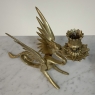 Pair of Renaissance Revival Brass Dragon Candlesticks