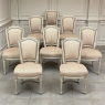 Set of 8 French Louis XVI Painted Dining Chairs